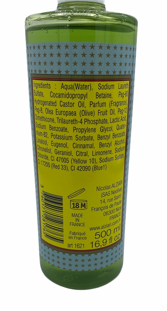 Gel douche 500ml à l'Huile d'Olive