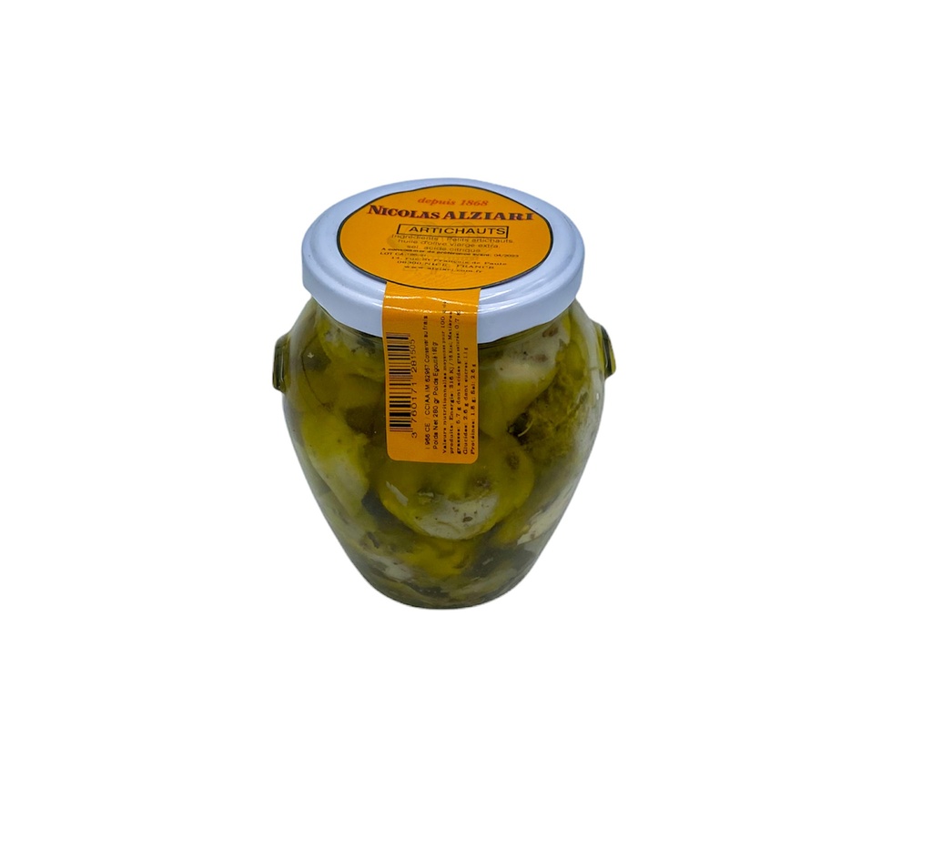artichauts à  l'huile 280gr - alziari