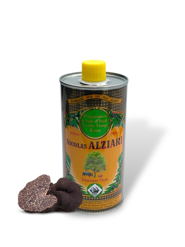 500ml Dose aromatisiertes Olivenöl Trüffel - Alziari