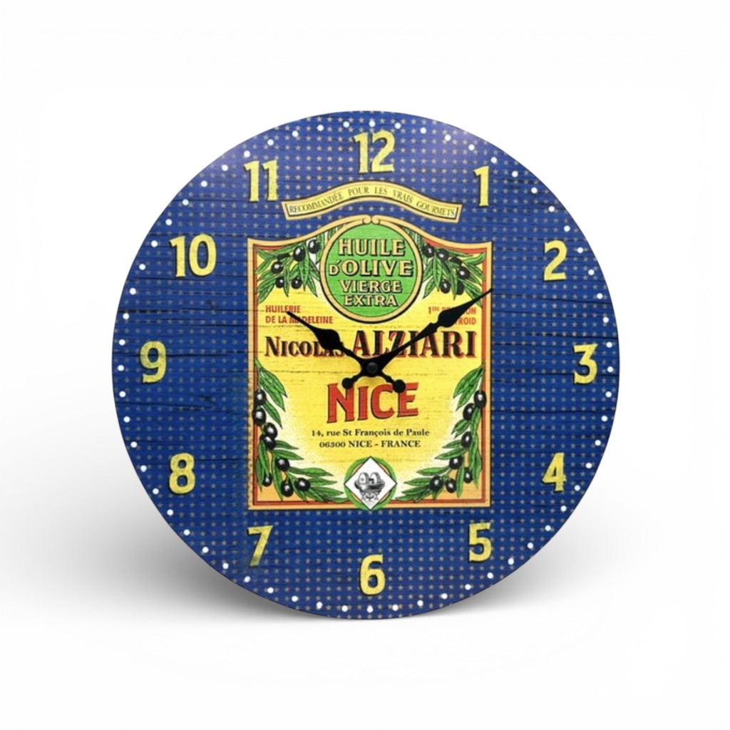 Horloge Alziari diam 34 cm