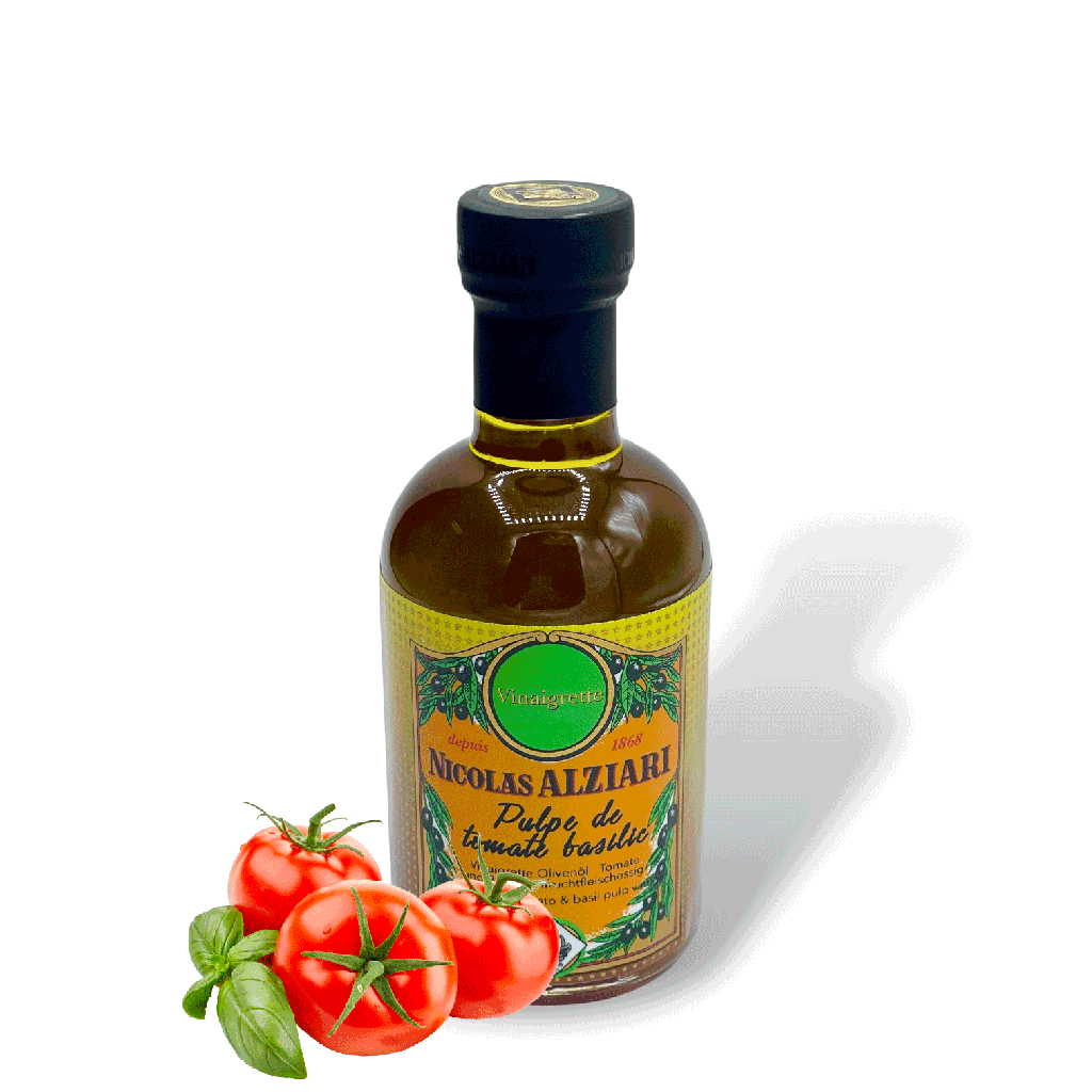 200ml bottle Tomato basil pulp vinaigrette - Alziari