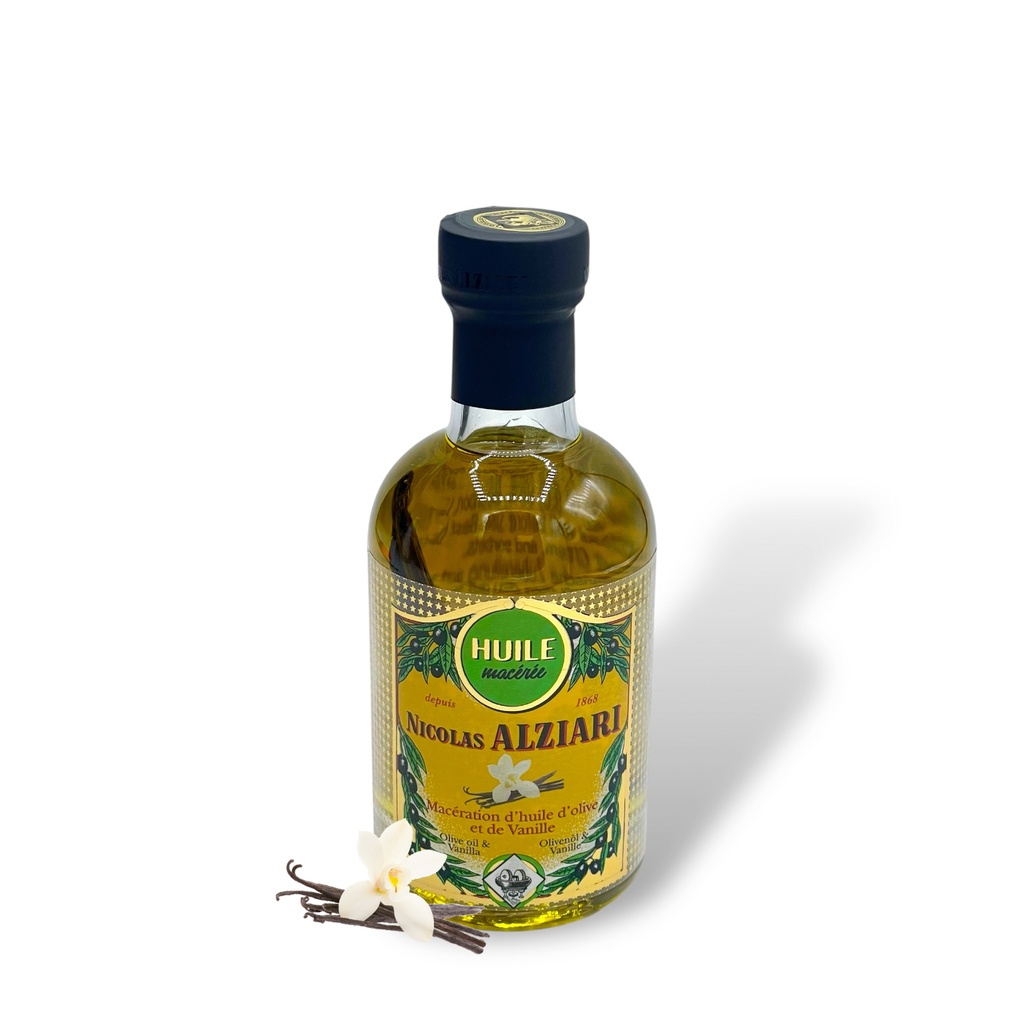 Préparation à  base d'Huile d'olive et Gousse de Vanille 200 ml - Alziari