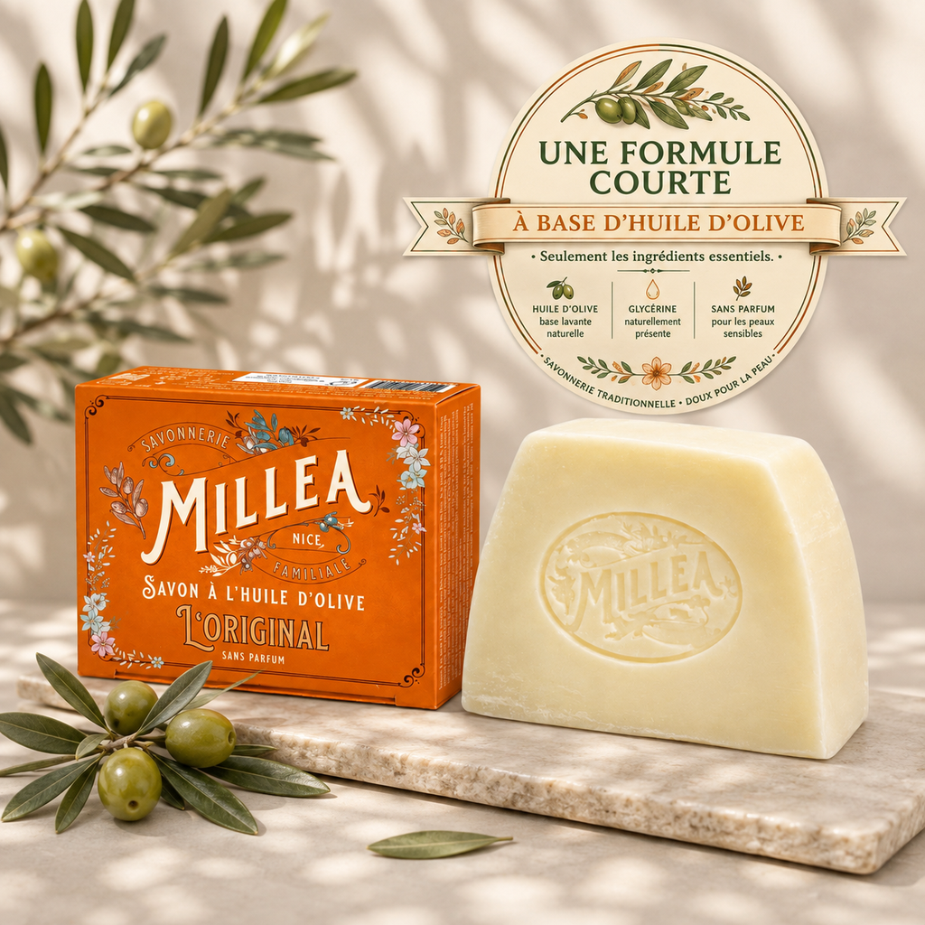 Savon solide à l’huile d’olive 130 gr - l'original - (boite)  Millea