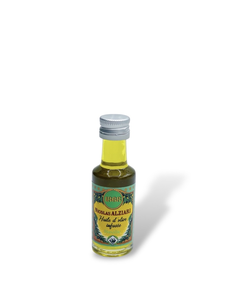 Mignonnette 20 ml en VERRE huile Basilic - Alziari