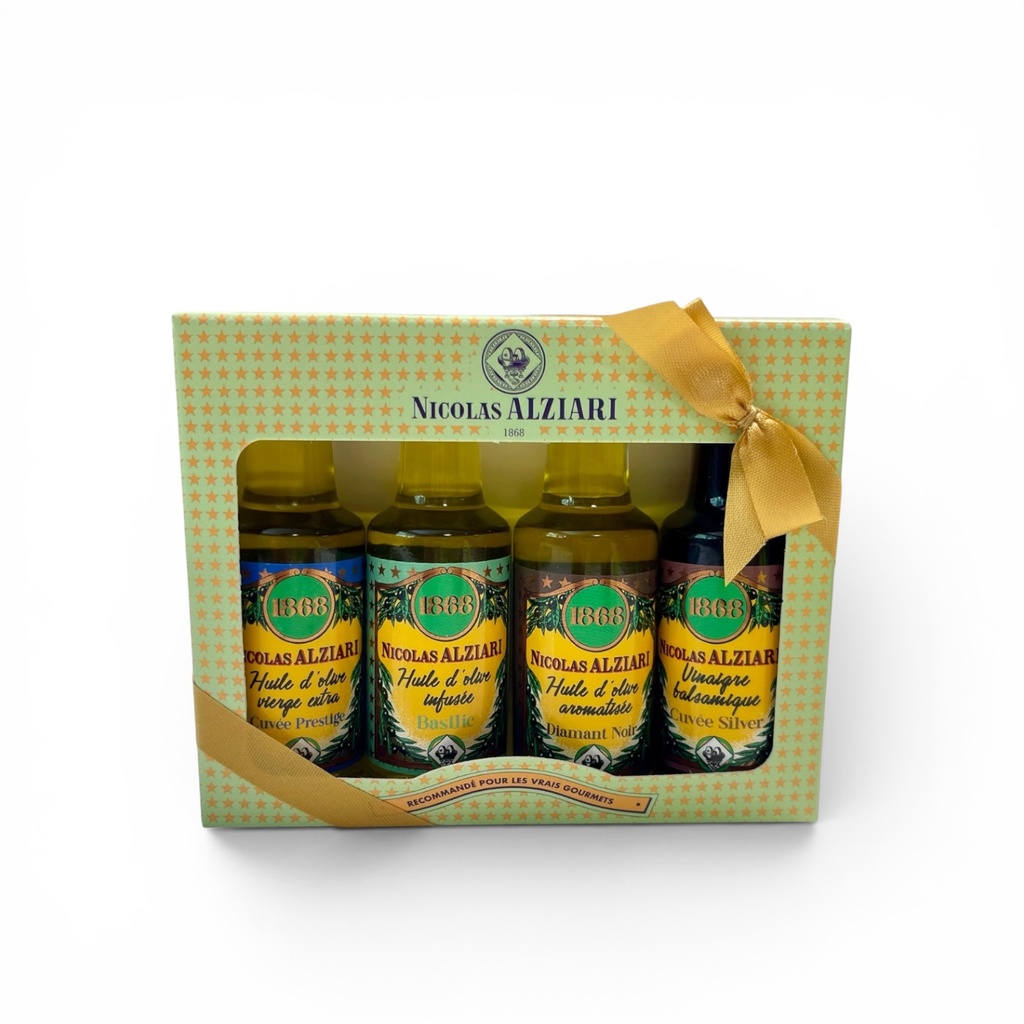 Set 4 x 20 ml miniature glass bottles - Alziari