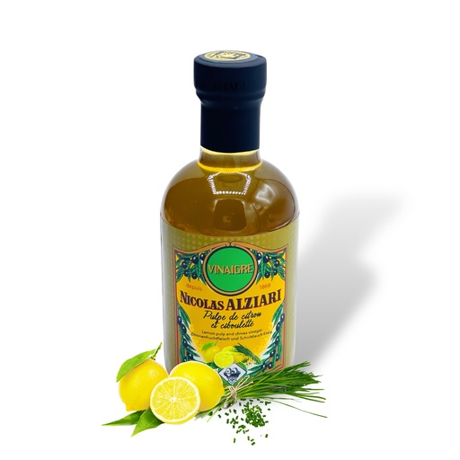[1607] Vinaigre à la pulpe de Citron et Ciboulette 200 ml - Alziari