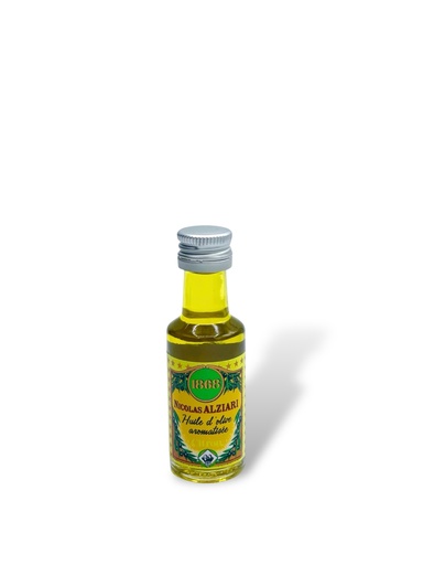 [5061] 20ml Miniaturflasche Glas aromatisiertes Olivenöl Zitrone - Alziari