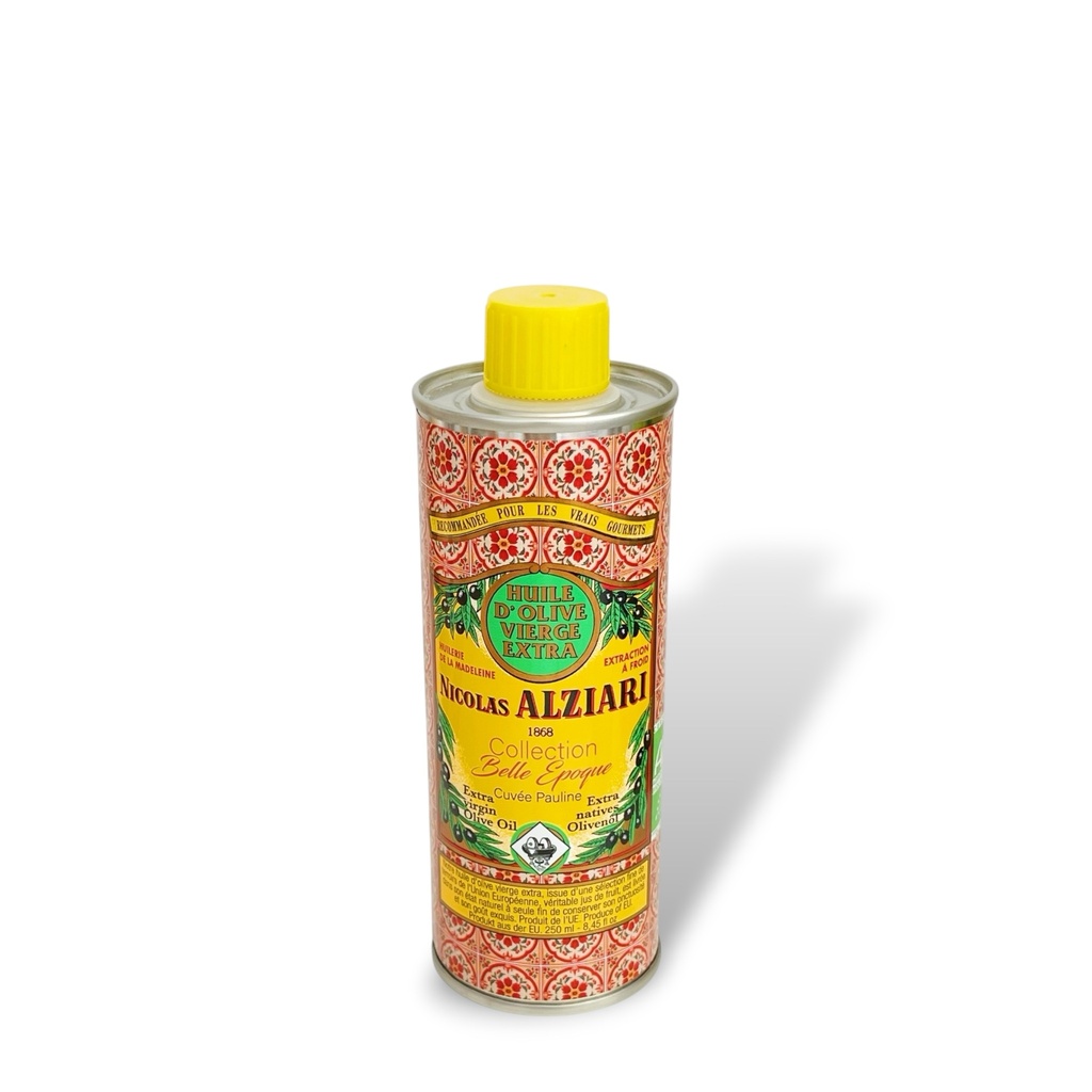 [5550] 250ml tin Extra Virgin Olive oil - Cuvée PAULINE ORGANIC* - edition BELLE EPOQUE - Alziari 