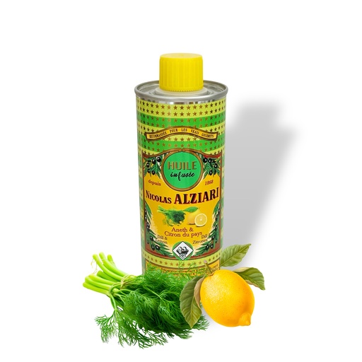 [5579] Huile au CITRON du Pays et ANETH 250 ML - Alziari