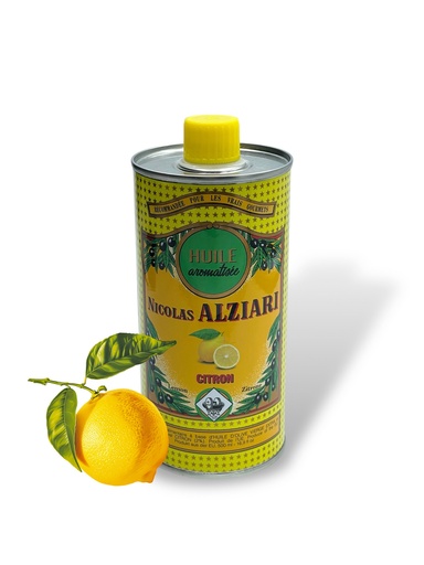 [11471] 500ml tin Olive oil Lemon flavored - Alziari