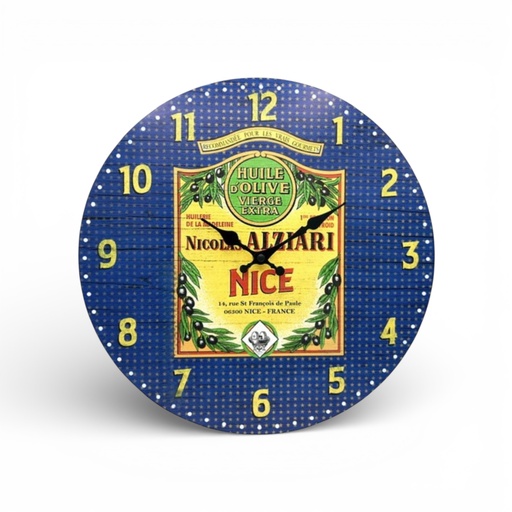 [1238] Horloge Alziari diam 34 cm