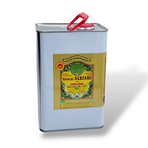 [1323] Bidon 5 L huile d'olive cuvée Cesar (AOP Nice) BIO* - Alziari
