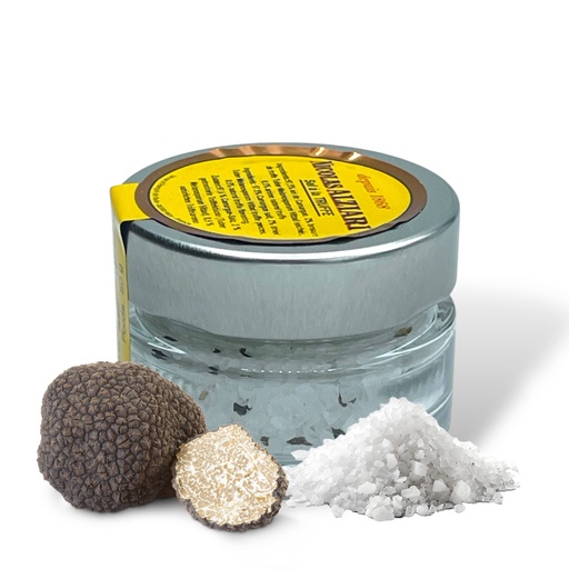 [1449] Sel de Camargue Aromatisé à  la Truffe 50 g en pot (Tuber Melanosporum 2%) - Alziari