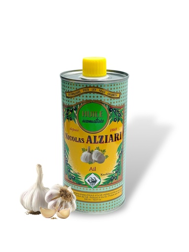 [4408] Huile aromatisée l'AIL 500ML - Alziari