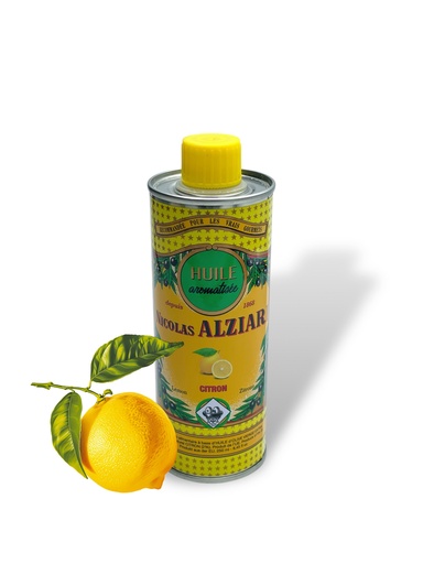 [4870] 250ml tin Olive oil Lemon flavored - Alziari