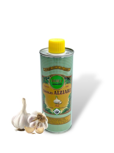 [4872] 250ml tin Olive oil Garlic flavored - Alziari