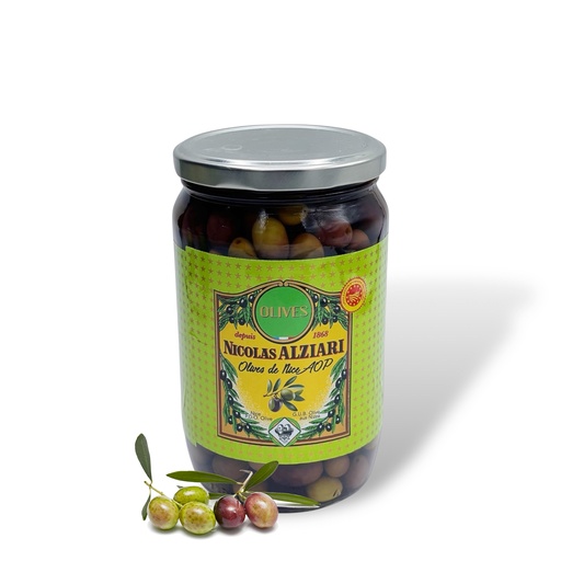 [1178] Bocal d'Olives de NICE AOP 480g - Alziari
