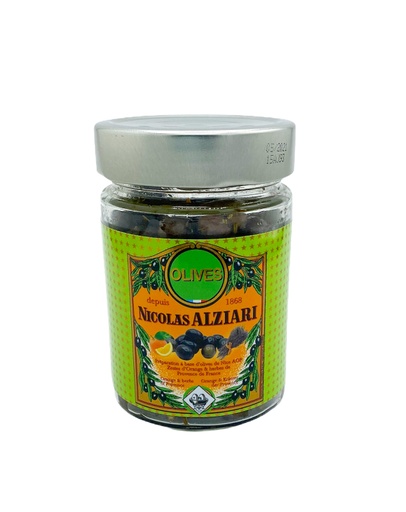 [1095] 180g jar Cailletier olives with orange and herbs of Provence - Alziari