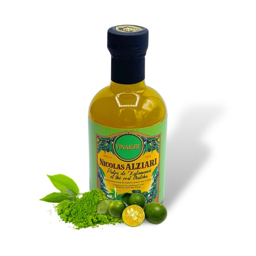 [1122] 200 ml bottle Calamansi & Matcha green tea pulpe vinegar