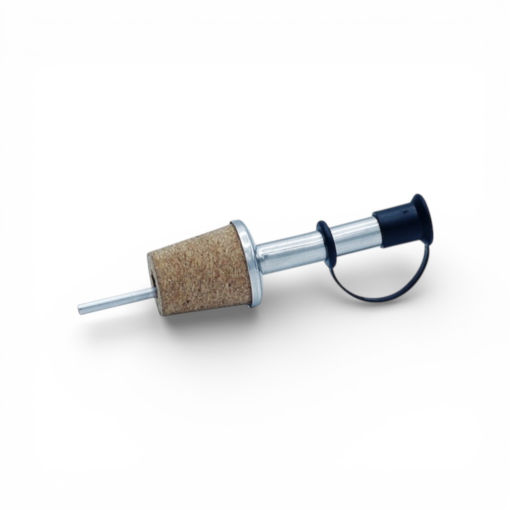 Korkvergussstopfen, Stahl + schwarzer Stopfen (100 ml, 250ml, 500ml, 1L)