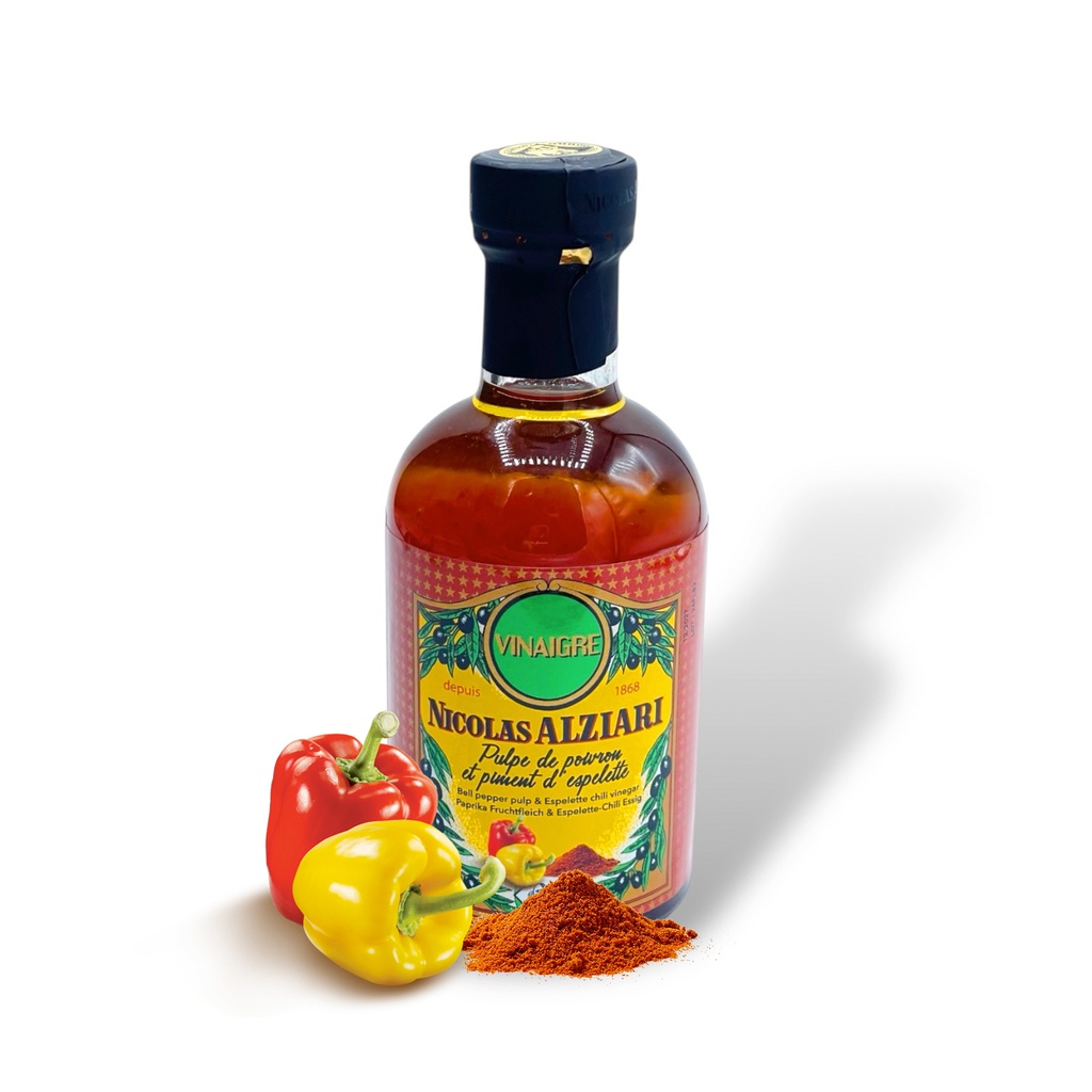 200 ml Flasche Paprika Fruchtfleisch & Espelette-Pfeffer - Essig