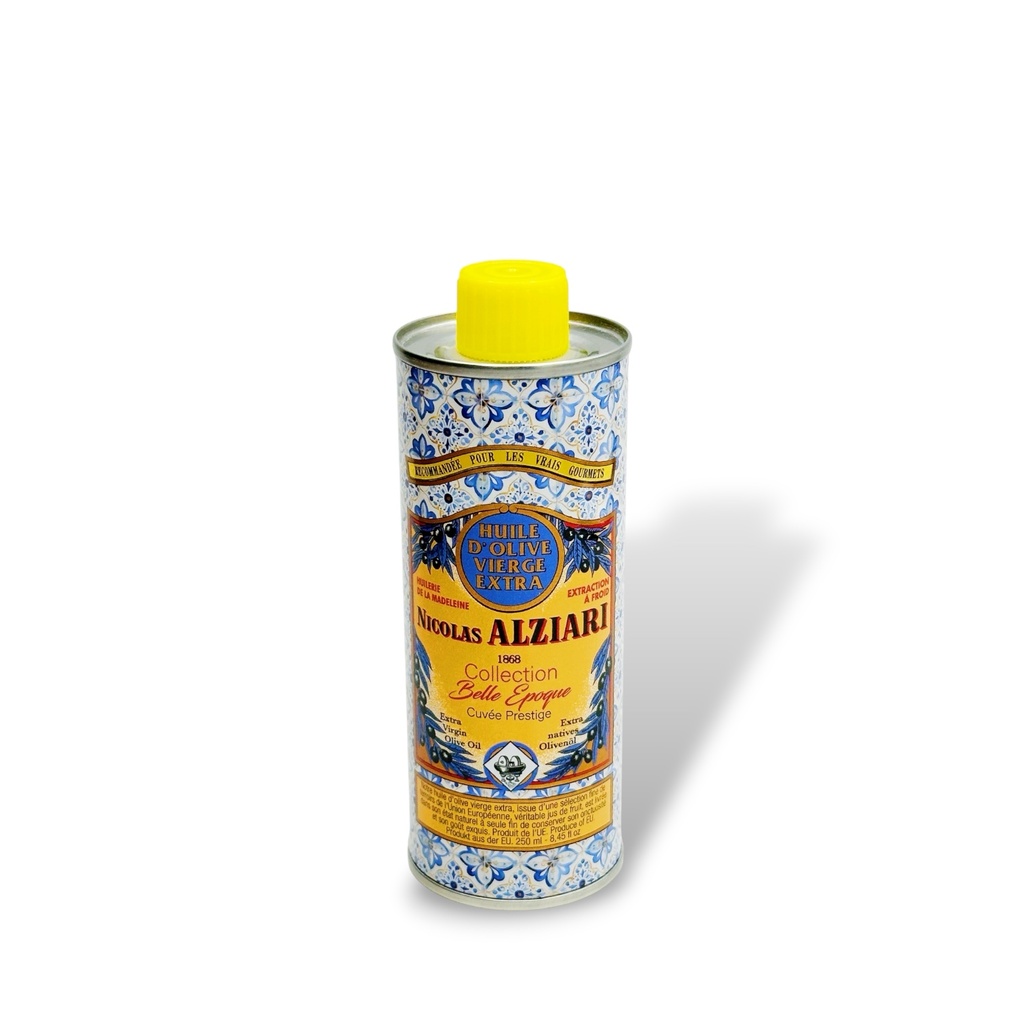 250ml tin Extra Virgin Olive Oil - Cuvée Prestige - edition BELLE EPOQUE - Alziari