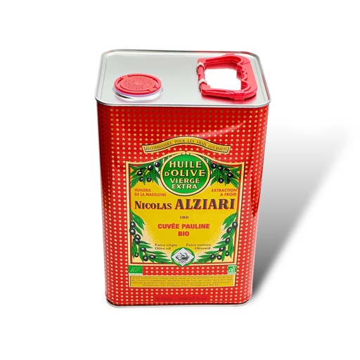 [1208] 5L Kanister kräftig fruchtiges Olivenöl - Cuvée PAULINE - BIO* - Alziari 