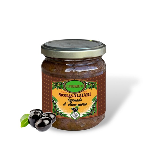 [1312] Tapenade d'olives noires 180 gr - Alziari
