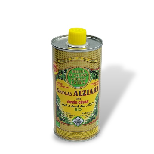 [4527] 500ml tin extra virgin olive oil Cuvée César PDO Nice ORGANIC* - Alziari