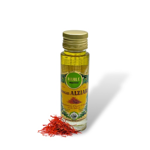 [4939] 100ml Flasche Olivenöl mit Safran Mazeration - Alziari